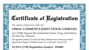 Chúc mừng nhà máy sản xuất mỹ phẩm Vimac đạt chứng nhận FDA Hoa Kỳ 