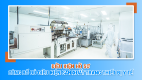 Điều kiện, hồ sơ công bố đủ điều kiện sản xuất trang thiết bị y tế