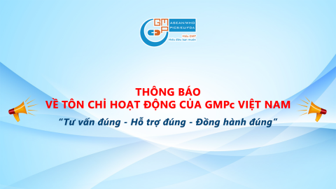 Thông báo về tôn chỉ hoạt động của GMPc Việt Nam