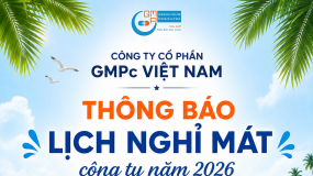 GMPc Việt Nam thông báo lịch nghỉ mát công ty 2026
