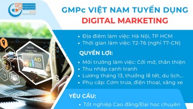 Tuyển dụng Chuyên viên Digital Marketing (Hà Nội/ HCM) - Tháng 08/2026