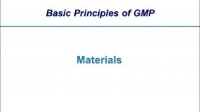 WHO GMP guidelines: Materials